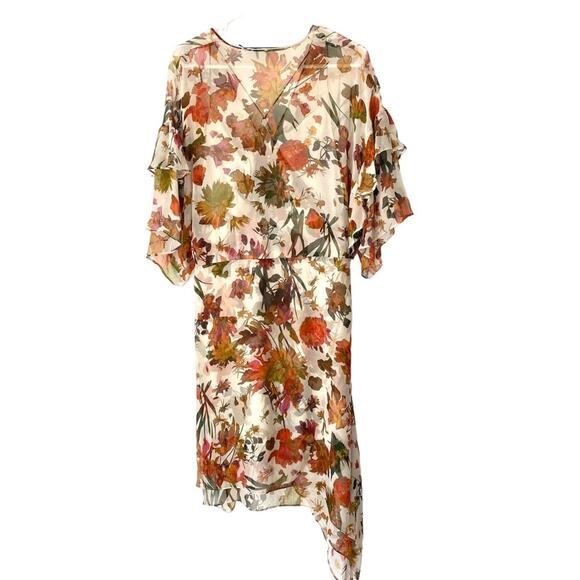 IRO Something Silk Dress Natural Cream Floral Print size 36 size small - Picture 8 of 10